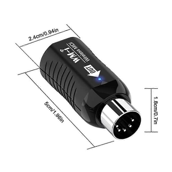 Ultra Lav Latency Trådløst MIDI System til Elektrisk Guitar - Mini MIDI Trådløst Transmissionssystem Guitar Tilslutning