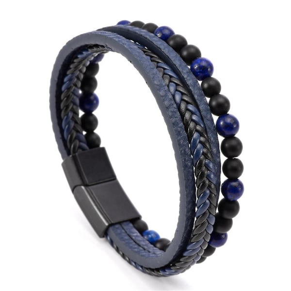 Kvinnor Män Relief Magnet Armband Armband Bantning Body Dam Mode Accessoarer Ink Blue