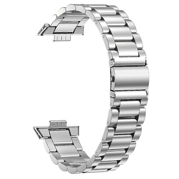 For Huawei Watch Fit 3 Rustfritt Stål Klokkereim Erstatning Armbånd - Sølv