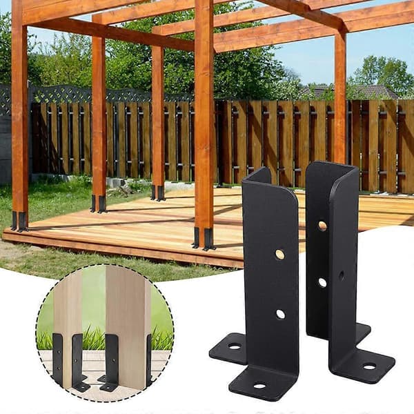 Gjerdepålehette Multifunksjonell Hagebrakett for Utendørs Hage 8pcs