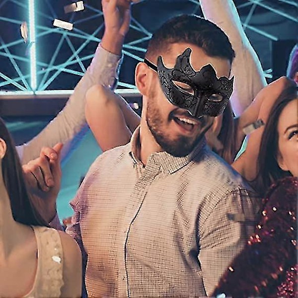 Venetiansk mask för par, maskeradmask, venetiansk spetsmask för kvinna, maskeradfest för kvinna och man