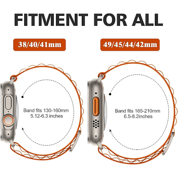 Yhteensopiva Apple Watch -rannekkeen kanssa Ultra 49 mm 45 mm 44 mm 42 mm 41 mm 40 mm 38 mm, Kestävä Nylon Sports Solo Loop -venytettävä kudottu ranneke metallihakaralla, Vaihto