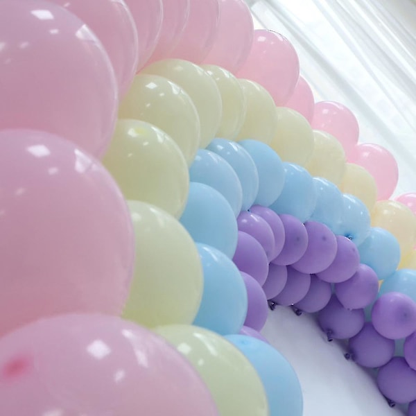 Regnbue Hvid Sky Macaron Farve Ballon Bryllup Fødselsdagsfest Baby