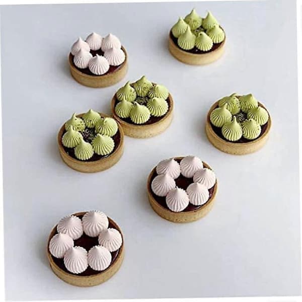 Kageringsform i rustfrit stål - 10 stk. runde 8 cm bageværktøjer til madlavning af kager, mousse desserter