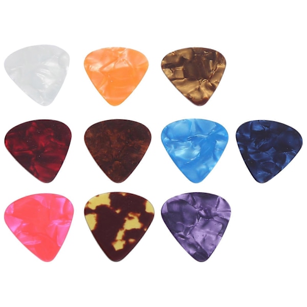 100 st Gitarrplektrum Färgglada Celluloid Fingerskydd Verktyg Stränginstrument Tillbehör 0,71 mm
