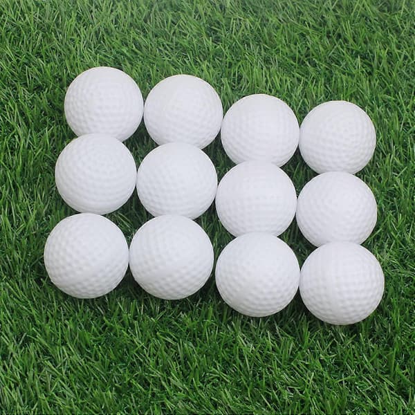 Golf Övningsbollar, Ihåliga Golfbollar i Plast för Inomhusträning - 20-pack (Vit)