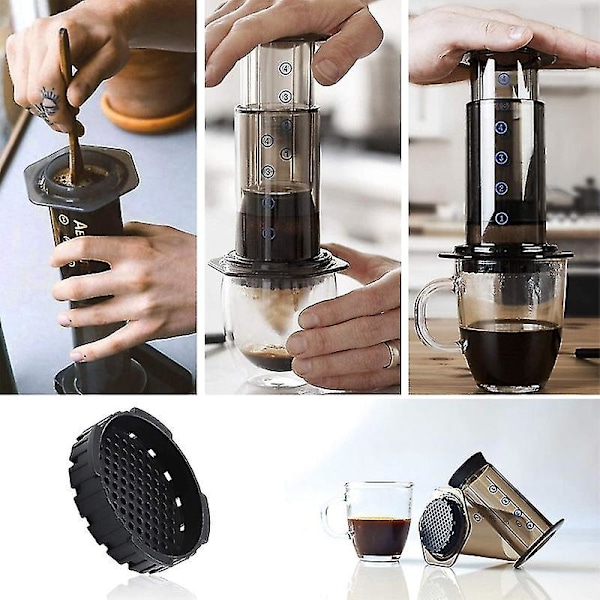 2 kpl Korvaava suodatinkorkki sopii Aeropress kahvi- ja espressokeittimeen Wuqx