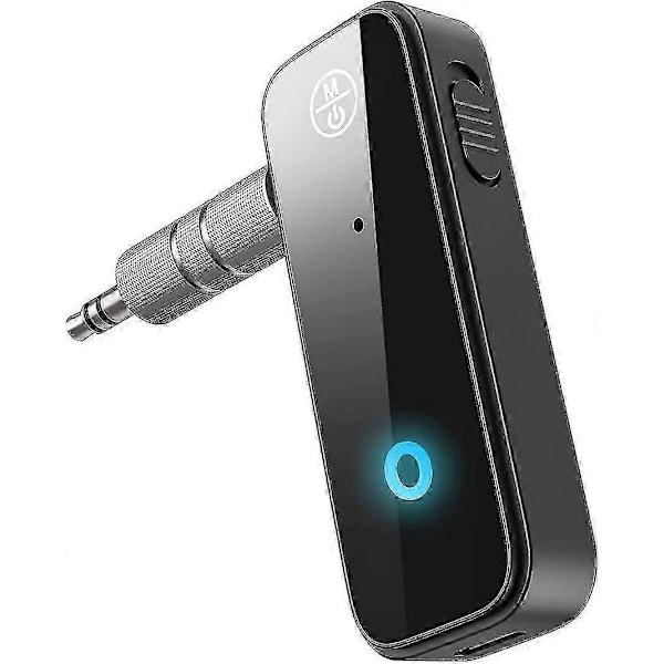Bluetooth-mottaker, Bluetooth-biljackadapter, 5.0 Bluetooth-sender, bærbar trådløs 3,5 mm Aux Bluetooth-adapter
