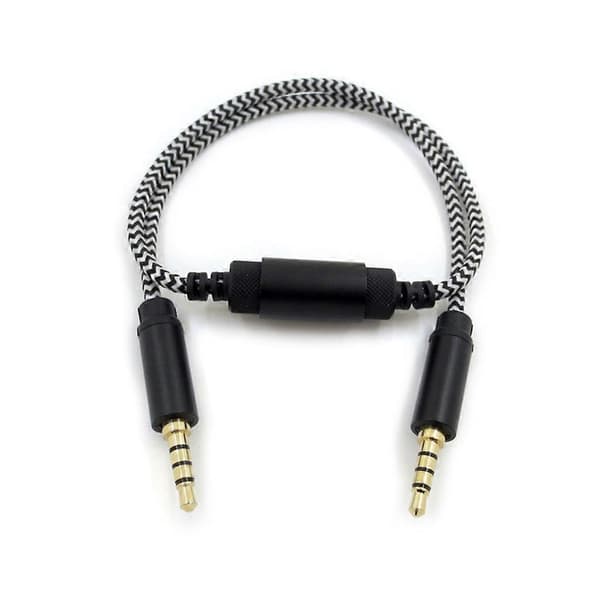 Aux-kabel, 3,5 mm han til han stereo lydkabel [HiFi-lyd, nylonflettet]