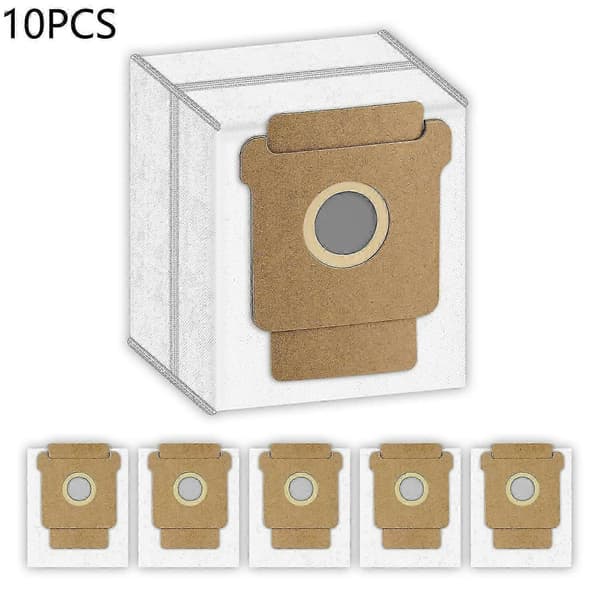 10 dammsugarpåsar av non-woven material för iRobot Roomba 105 Combo, 205 Dustcompactor Plus, 405 Combo Plus och 505 Combo
