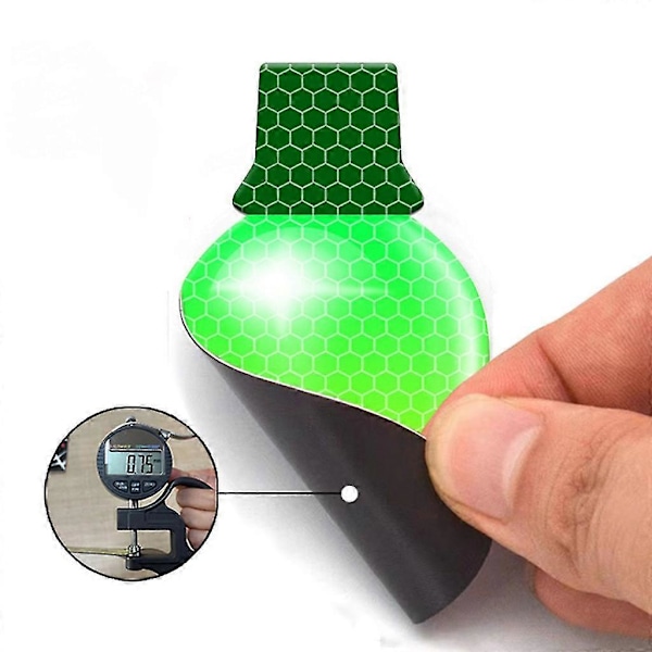 Reflekterende julemagneter for bil, fargerike lyspære-magneter med 3 ledninger, kjøleskaps- og garasjemagneter