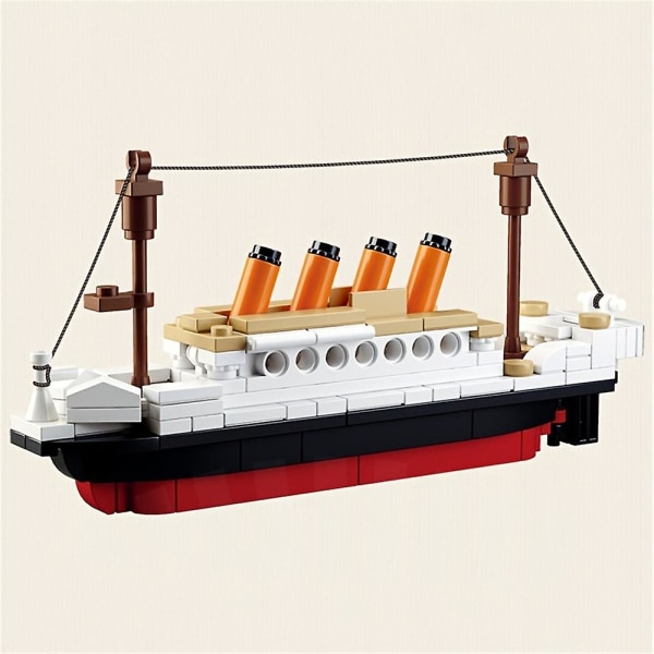 Gör-det-själv Mini Titanic Modell Byggklossar Kit Leksaker Micro Titanic Brick Leksaker Presenter för vuxna Barn Heminredning