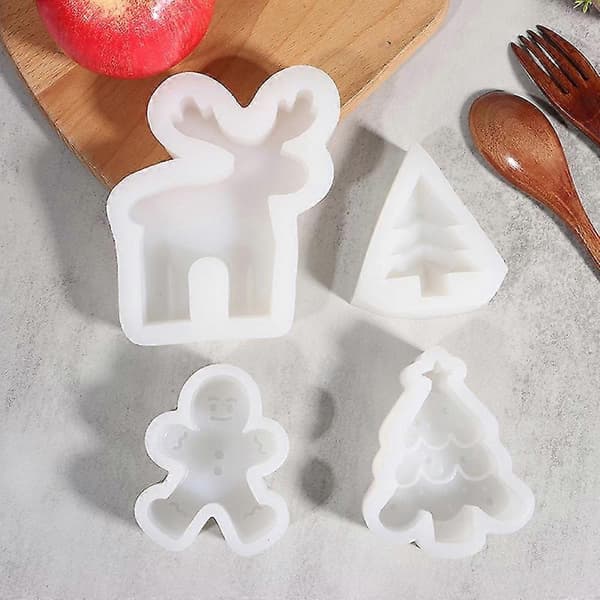 Jule Elk DIY Hjorte Silikoneforme Til Håndværk 3D Form Til Håndlavede Lys Bo QEU