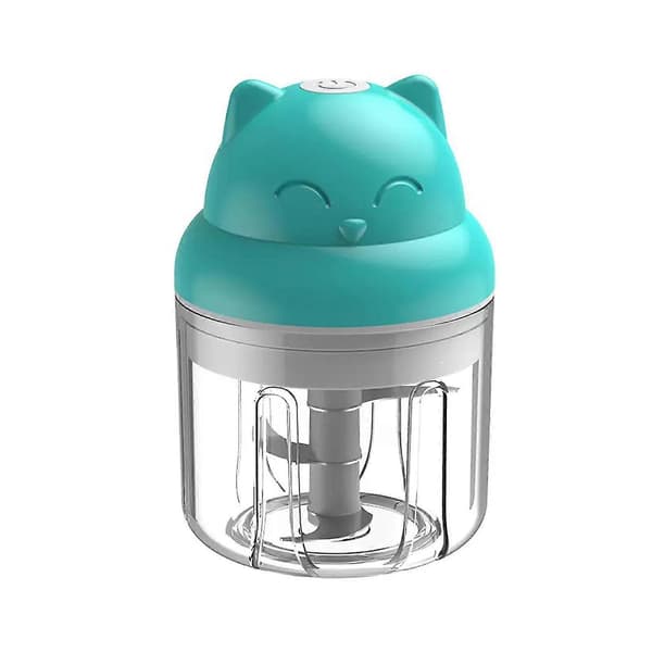 Hvidløgshakker Bærbar Foodprocessor, Trådløs Madhakker Kødhakker (blå)