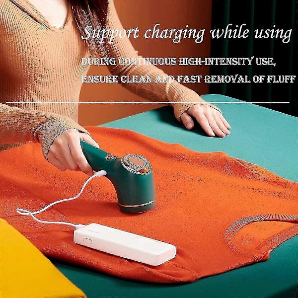 Genopladelig fnugfjerner, sweater shaver til tøj og møbler adapter eller sweater shaver der fjerner fleece fnug -C