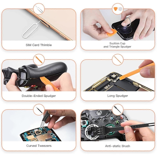 50 stk. præcisionsskruetrækkersæt, værktøjssæt med sikkerheds Torx T5 T6 T8 T9, Triwing Y00, Star P5, osv., reparation til bærbar computer, Switch, PS4, Xbox