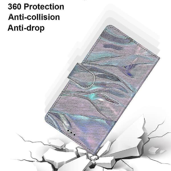 Krydset tekstur etui til Xiaomi Redmi Note 9 / 10x 4g Fluorescerende vandtekstur TWXG