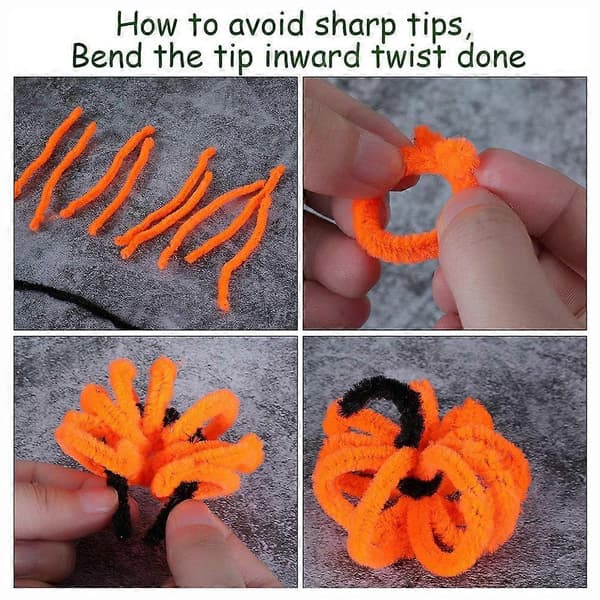 DIY-pysselmaterial för småbarn Chenille Stjälkar Pysseltillverkning Polyestermaterial För Barn Vän Träffar 1 Set