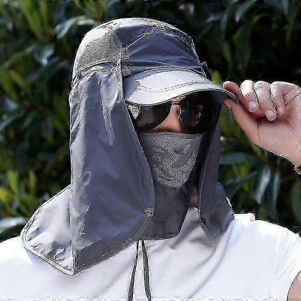 UV Solbeskyttelse Ansikt Nakke Klaff Solhatt, Sommerhatt C Edition d