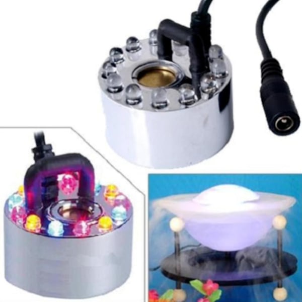 12 LED Drivstoff Luftfukter Nebler Ultralyd For Zimmerbrunnen