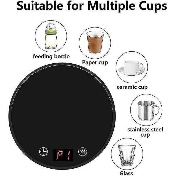 Elektrisk kaffe mjölk dryck te värmare pad kopp mugg värmare med timerinställning TY