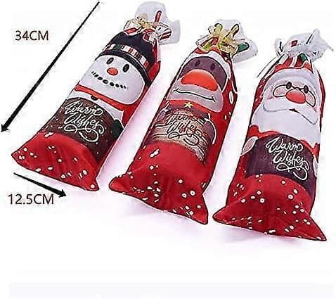 Julvinflaskpåsar, 6 stycken premium non-woven tyg