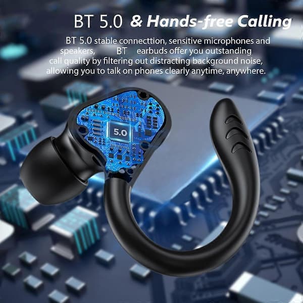 Trådløse ørepropper Bluetooth-kompatible 5.0 Hodetelefoner TWS Stereo Øretelefoner med