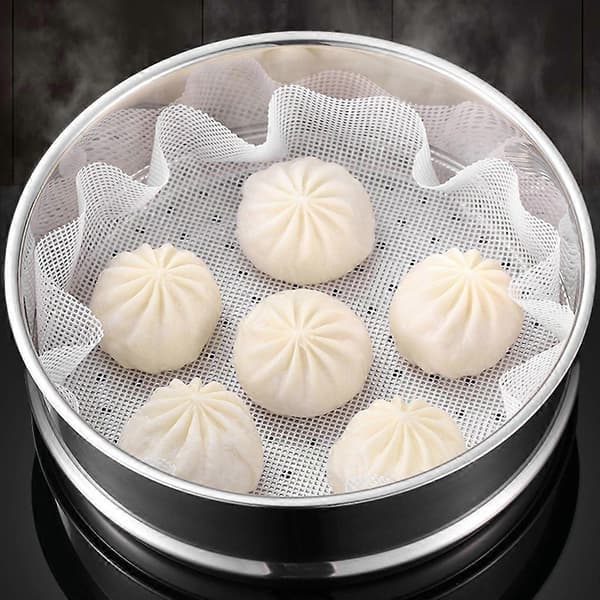 2 dobbeltsidige bakebrett, boller, dumplings, dampmatter for restaurant - L