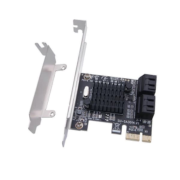 4 porter PCI-E til SATA3.0 kontroller ekspansjonskort for BTC Miner Mining