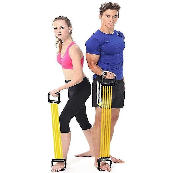 Bröstexpander Motståndsband, Sport Bröstexpander, Justerbar 5 Fjäder Latex Bröstexpander För Bröstexpander Motståndsträning, Gul