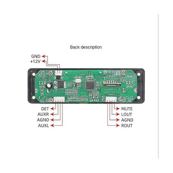 Digitaalinen äänentoistolaite Bluetooth Mp3-soitin Dekooderilauta 128x64 pistettä LCD USB SD BT FM Musiikkisoitin M