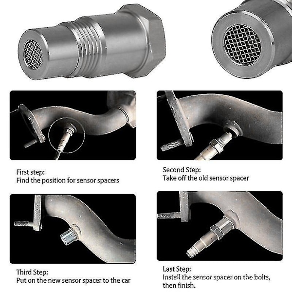 Bil Cel Fix Check Engine Light Eliminator Adapter - Oxygen O2 Sensor M18x1.5 Til Off Road 2 stk