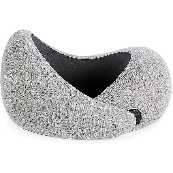 Lyxig resekudde med memory foam | Flygplanskudde, bilresekudde, nackstöd (midnattsgrå)-fg