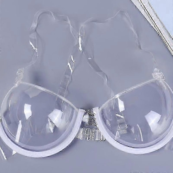 Dame 3/4 Cup Transparent Klar Push Up BH Ultratynn Stropp Usynlige BH-er Undertøy