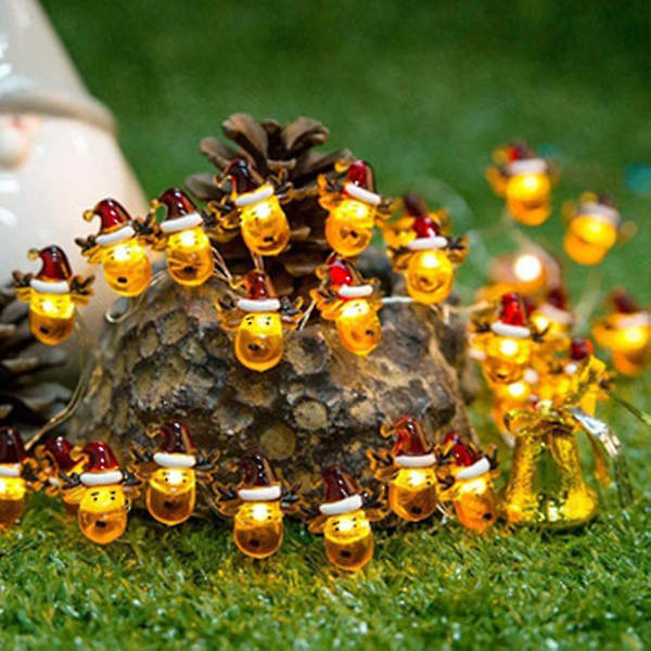 2m 20 Led Batteridriven Jul Fairy String Lights Dekor, Älg