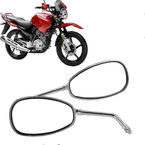 2 st Motorcykel Modifierad Backspegel Krom Sidospeglar