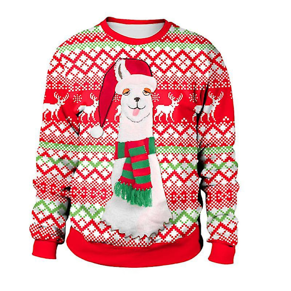 Jul Xmas Män Dam Sweatshirt 3d Print Vinter Pullover Jumper Toppar A Style M