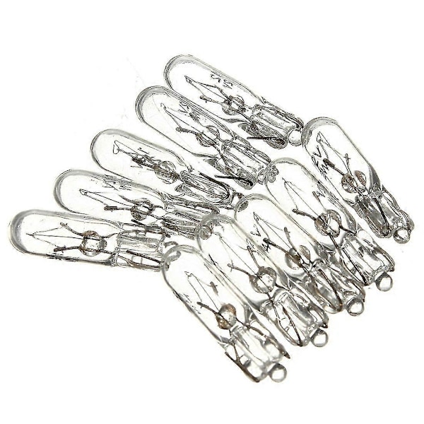 10x T5 286 12v 2w Pærer Lamper Halogenpære Bilinstrument, Gul-haoyi