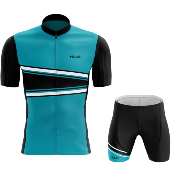 2023 HUUB Pyöräilypaita , Set kesäinen lyhythihainen vuoristopuku Ropa Ciclismo Pyöräily Maillot Pyöräilypuku Green M
