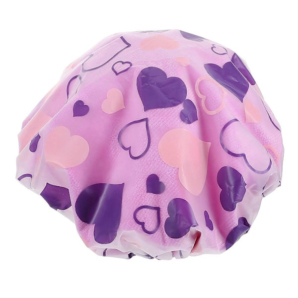 Hårskydd för dusch Återanvändbar Vattentät Duschmössa Handduksmaterial för Kvinnor Bad Spa 29.00X29.00X0.30CM Skyddar Lockigt Hår 1st