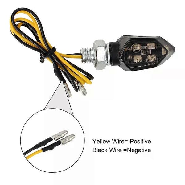 Mini Motorsykkel LED Blinklys Amber Blinker LED Indikatorlys 2 stk