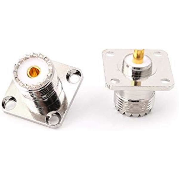 Hero-s UHF SO239 Sockel Fläns Panel Chassi Däckmonteringsadapter Rak Kontakt Förpackning med 5