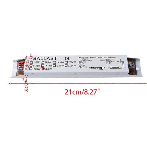 36W Lampe Elektronisk Forkobling 1 Lampe T8 Lineær Fluorescerende Forkobling Holdbar