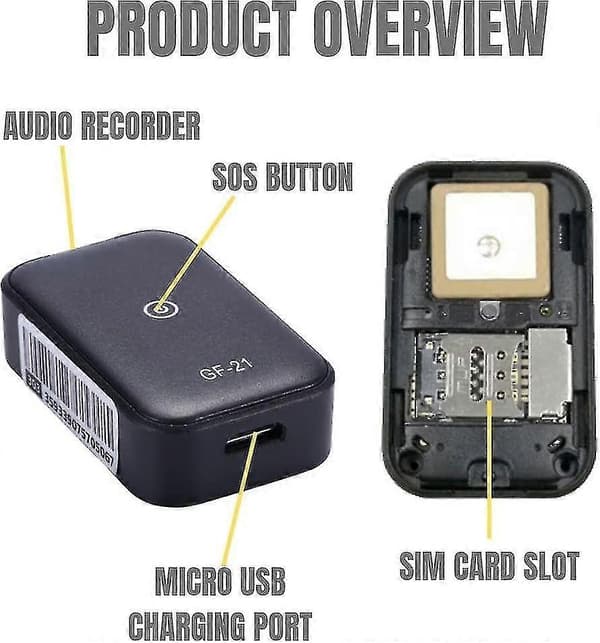Gf-21 Mini GPS Tracker Stemmeaktiveret Optager Lydoptagelsesenhed Wifi/gsm