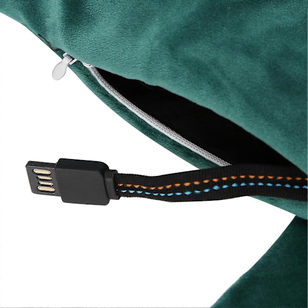USB Opvarmet Varmesjal 3 Temperaturkontrol Varmende Halstørklæde til VinterGrøn