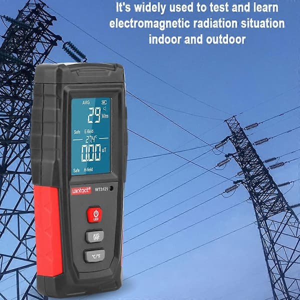 EMF Meter Elektromagnetisk Strålingstester Elektron Magnetisk Felt Dosimeter