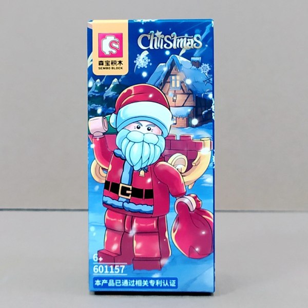 Senbao Building Blocks Christmas Snowman Blind Box Pepparkakor Man Barns julklapp Julklapp