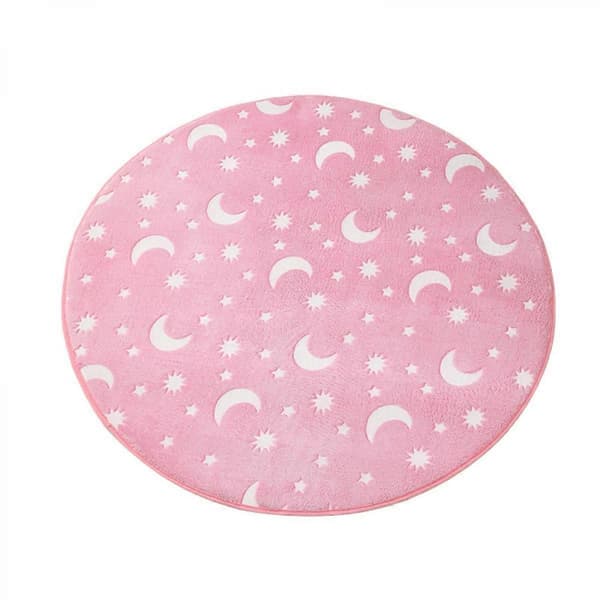 Geometrisk Rund Matta Halkfri Golvmatta för Sovsal Sovrum Vardagsrum Hem 23ft Diameter