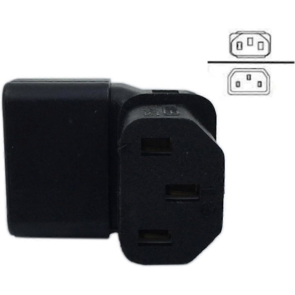 Alasviisto IEC 320 C14 3-nastainen uros - C13 naaras PDU PSU UPS -virtajohdon jatkoadapteri LCD LED -televisioiden seinäkiinnitykseen