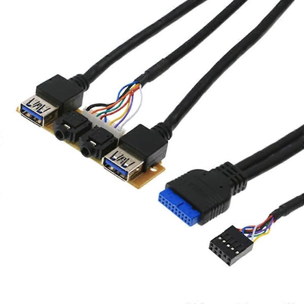 Frontpanel USB3.0+USB3.0+H D Audio Jack Porte I/O Board+Internt Kabel